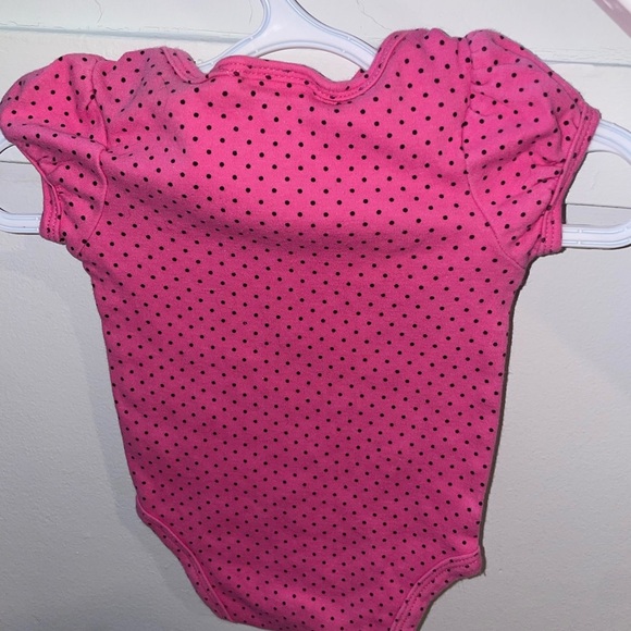 5/$15 Chick Pea Pink Polka Dot Baby Onesie - Picture 4 of 6